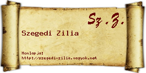 Szegedi Zilia névjegykártya